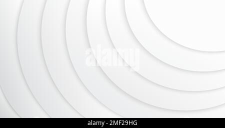 White Radial Shapes Elegant Vector Abstract Background Stock Vector