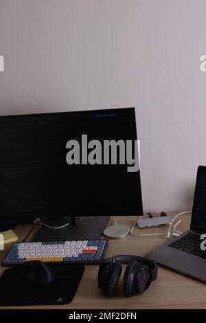 photo working environment for work at home close-up Stock Photo