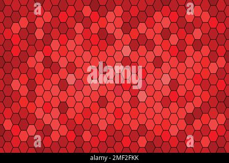 Abstract red background with geometric hexagons - Illustration,  Red Of Light And Dark red Stock Vector