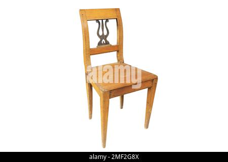wooden traditional chair isolated on white background Stock Photo