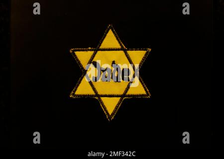 Jew David Star emblem used by Nazis at Memorial to the Holocaust ...