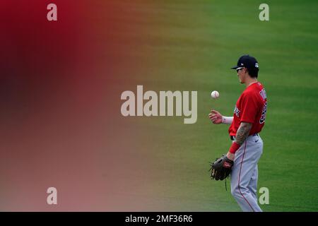 Boston Red Sox pitcher Kaleb Ort (61) during a spring training baseball  game against the Miami Marlins on March 5, 2023 at JetBlue Park in Fort  Myers, Florida. (Mike Janes/Four Seam Images