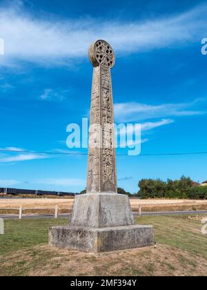 St Augustine's Cross, a stone memorial near Ramsgate, Kent, UK. Stock Photo