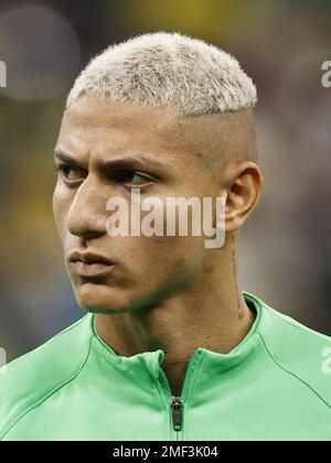 LUSAIL CITY - Richarlison of Brazil during the FIFA World Cup Qatar 2022 group G match between Brazil' and Serbia' at Lusail Stadium on November 24, 2022 in Lusail City, Qatar. AP | Dutch Height | MAURICE OF STONE Stock Photo