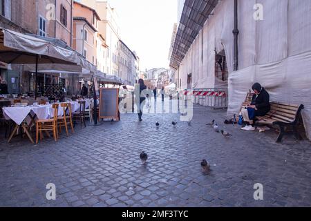 Rome, Italy. 24th Jan, 2023. View of former ghetto of Rome (Photo by Matteo Nardone/Pacific Press) Credit: Pacific Press Media Production Corp./Alamy Live News Stock Photo