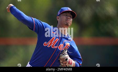 This is a 2022 photo of Jordan Yamamoto of the New York Mets