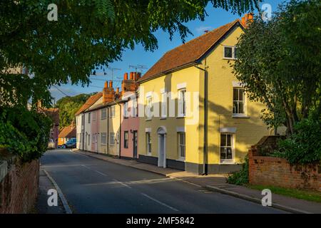 Cottages in Queen st, Castle Headingham Halstead Essex Stock Photo