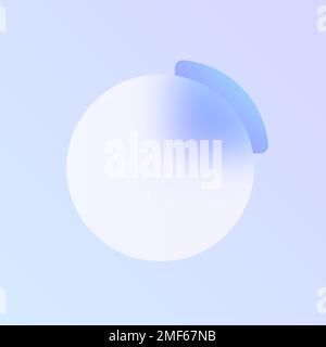 pie chart glass morphism trendy style icon Stock Vector