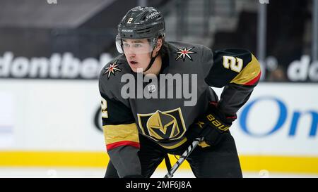 Vegas Golden Knights Defenseman Zach Whitecloud Reacts After A Missed ...