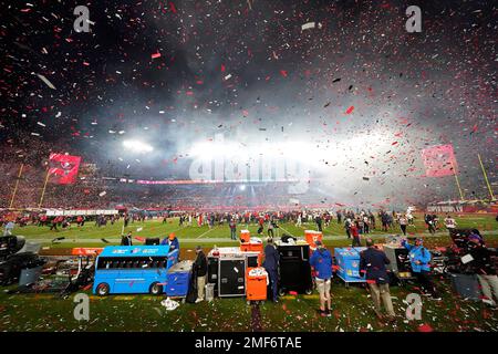 For world champion Bucs, confetti flies where flags do not