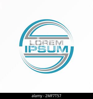 Cutting line Circle flip like Letter S font in emblem image graphic icon logo design abstract concept vector stock. related to global or group Stock Vector