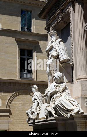 Monument de l'Amiral Gaspard de Coligny.Paris.France Stock Photo