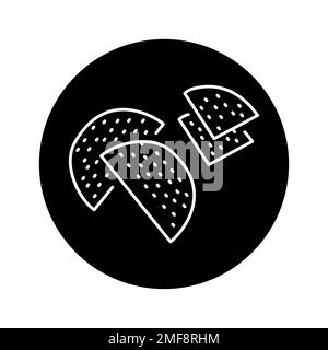 Chopped eggplant color line icon. Natural vegetable. Pictogram for web page, mobile app, promo. Stock Vector