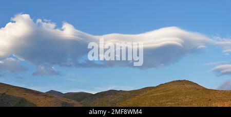 Lenticular cloud, Greece. Stock Photo
