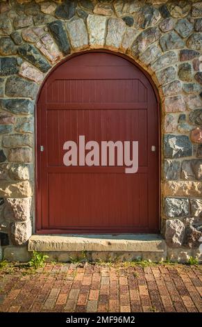 Abandon historic Standish Michigan passenger train station Stock Photo