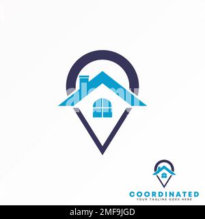 Simple Roof, window, and location image graphic icon logo design abstract concept vector stock. Can be used as a symbol relating to residence or place Stock Vector