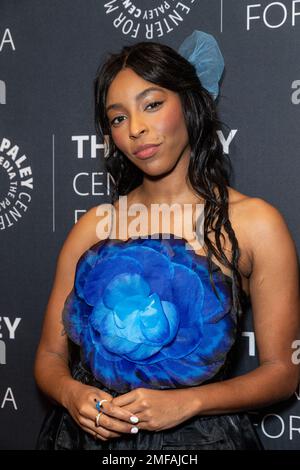 Jessica Williams wearing dress by Cynthia Rowley attends special