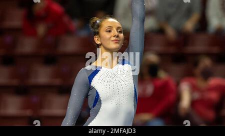 Utah State gymnast Ariel Toomey during an NCAA gymnastics meet on ...