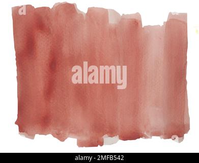 Abstract pattern brown color isolated on white background , Illustration watercolor hand draw and painted on paper Stock Photo