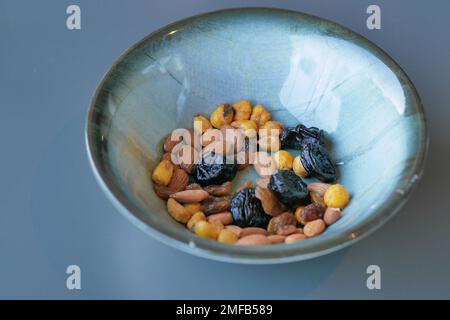 close up of many mixed nuts  Stock Photo
