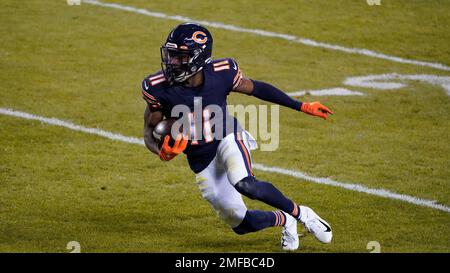 Chicago Bears wide receiver Darnell Mooney (11) during an NFL football game  against the Los Angeles Rams Sunday, Sept. 12, 2021, in Inglewood, Calif.  (AP Photo/Kyusung Gong Stock Photo - Alamy