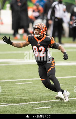 Cincinnati Bengals tight end Cethan Carter (82) after an NFL football preseason  game between the Indianapolis