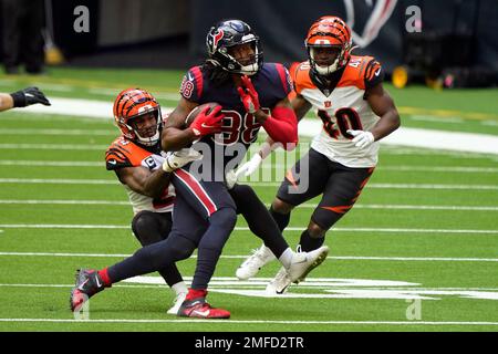 Cincinnati Bengals tight end Christian Trahan (85) walks off the field  following a preseason NFL football game against the Green Bay Packers  Friday, Aug. 11, 2023, in Cincinnati. (AP Photo/Jeff Dean Stock