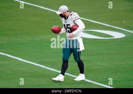 Philadelphia Eagles long snapper Rick Lovato stands on the field before an  NFL preseason football game against the Cleveland Browns in Cleveland,  Sunday, Aug. 21, 2022. (AP Photo/Ron Schwane Stock Photo - Alamy