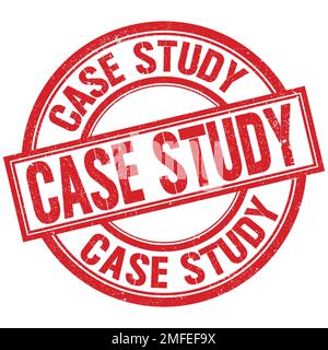 CASE STUDY text written word on red round stamp sign Stock Photo