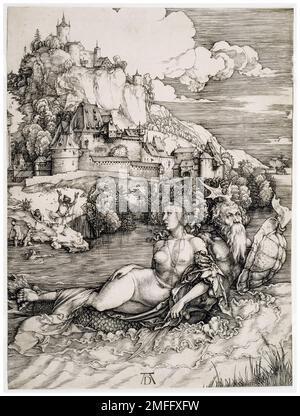 Albrecht Durer, The Sea Monster, copperplate engraving, circa 1498 Stock Photo