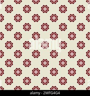 Flower geometric seamless pattern. Vector illustration Stock Vector