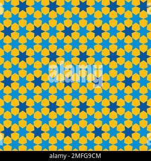 Abstract background with stars. Hanukkah seamless pattern Stock Vector