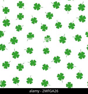 Clover leaf seamless pattern. Vector illustration Stock Vector