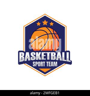 Basketball club logo badge vector image. Basketball Club Logo Template Creator for Sports Team Vector Stock Vector