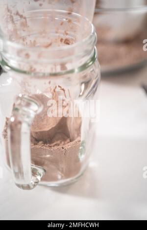 Unicorn hot chocolate mix Stock Photo