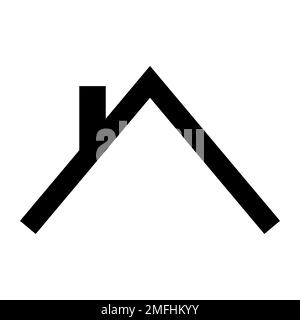 Roofs house silhouette icon, city concept template panorama, landscape vector illustration . Stock Vector