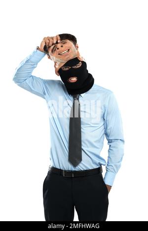 man mask corruption corrupt crime punishment envelope give take hand ...