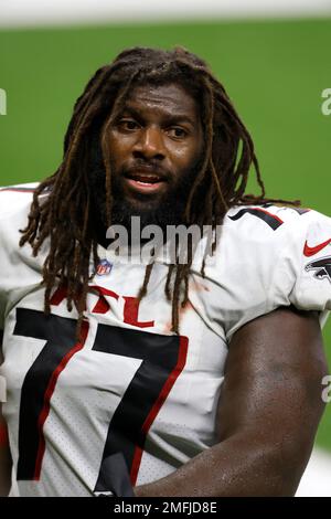 August 1st, 2019: James Carpenter #77 during the Atlanta Falcons