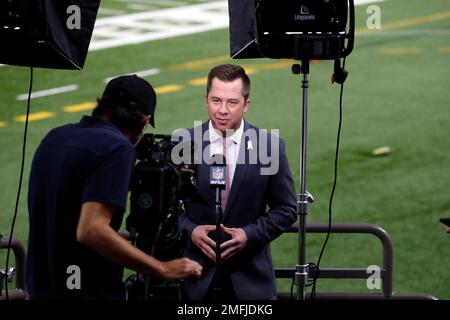 NFL Network reporter James Palmer's shoes decorated for the NFL's My Cause  My Cleats before an NFL football game between the Cleveland Browns and the  Houston Texans on Sunday, December 4, 2022