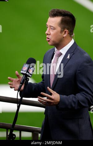 NFL Network reporter James Palmer's shoes decorated for the NFL's My Cause  My Cleats before an NFL football game between the Cleveland Browns and the  Houston Texans on Sunday, December 4, 2022