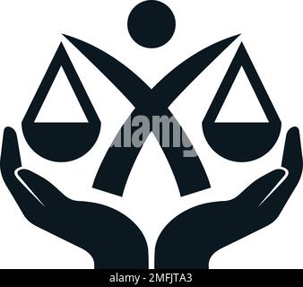 Law office logo design and icon vector. Stock Vector