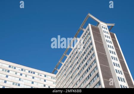 Exterior of Lunar House in Croydon, completed in 1970 by Harry Hyams Stock Photo