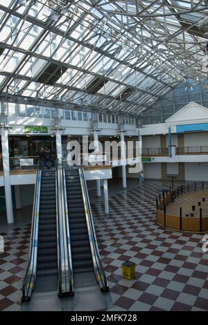 A deserted Whitgift Centre in Croydon on a Saturday lunchtime. Stock Photo