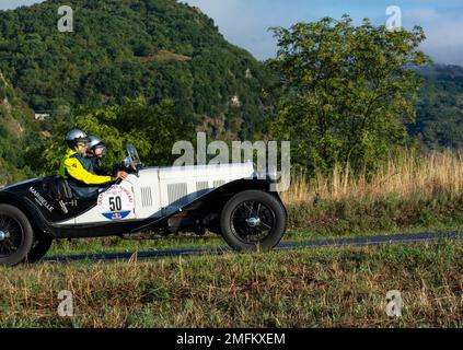 san marino , san marino - sett. 16 -2022 : FIAT 514 MM 1931 in coppa nuvolari old racing car with classic car Stock Photo