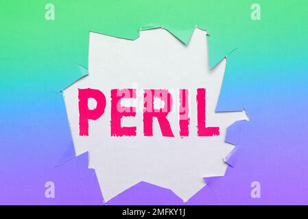 Conceptual display Peril. Internet Concept indicates something ...