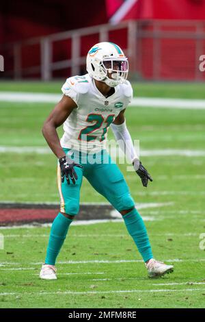 MIAMI GARDENS, FL - OCTOBER 24: Miami Dolphins outside linebacker Andrew  Van Ginkel (43) during the game between the Atlanta Falcons and the Miami  Dolphins on October 24, 2021 at Hard Rock