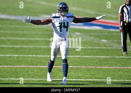 Santa Clara, California, USA. 14th Jan, 2023. San Francisco 49ers safety  Talanoa Hufanga (29) tackles Seattle Seahawks wide receiver DK Metcalf (14)  on Saturday, January 14, 2023, at Levis Stadium in Santa