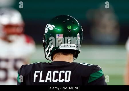 A Salute to Service sticker is displayed on the back of a Baltimore Ravens  helmet prior to the start of an NFL football game against the Carolina  Panthers Sunday, Nov. 20, 2022