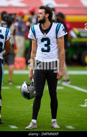 New Orleans Saints linebacker Zack Baun (53) returns a blocked field goal  during an NFL football game against the Carolina Panthers, Sunday, Sep. 19,  2021, in Charlotte, N.C. (AP Photo/Brian Westerholt Stock