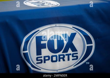 GLENDALE, AZ - FEBRUARY 12: The FOX NFL Skycam hovers over the